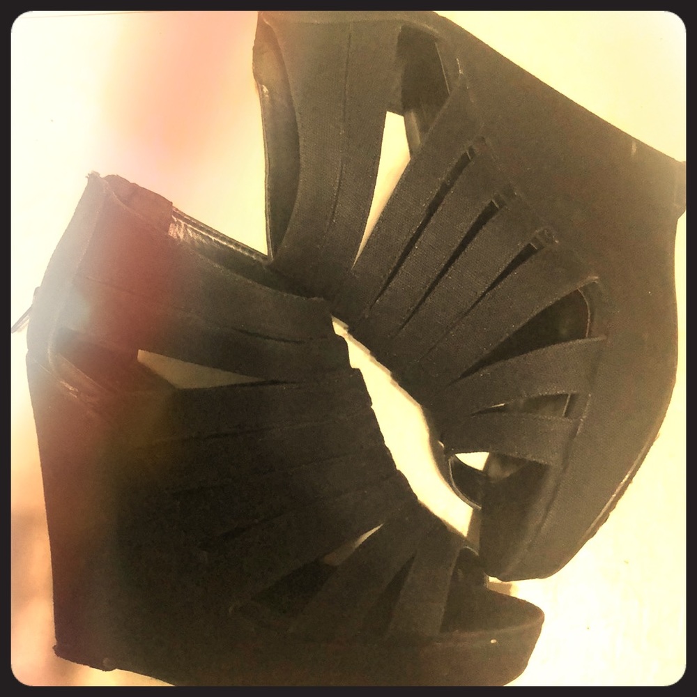 Black Call it Spring Wedge Shoes